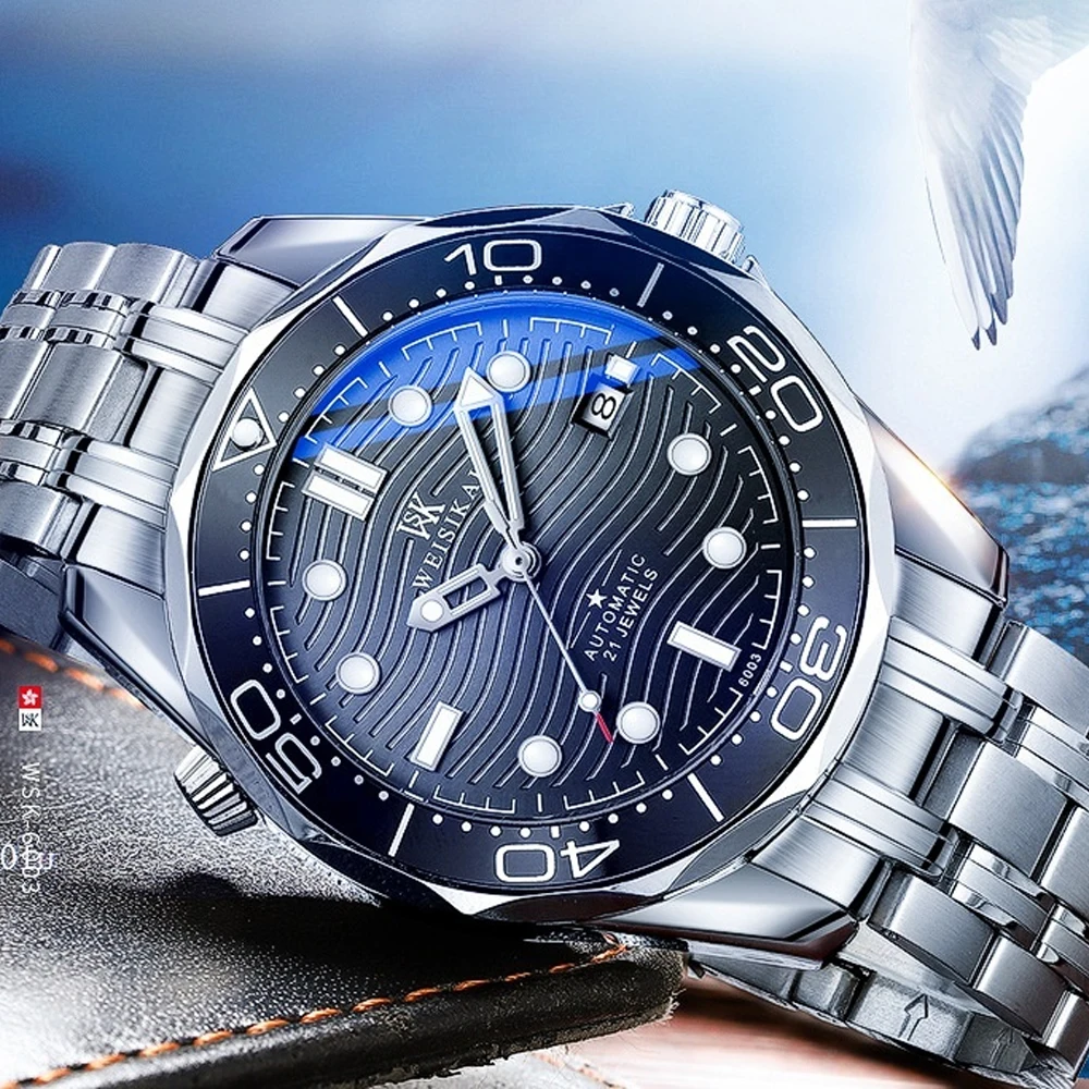 

2024 Hot Fashion Automatic Watches Mens Classic Waterproof Mechanical WristWatch Luxury Stianless Steel Clock Reloj Dropshipping