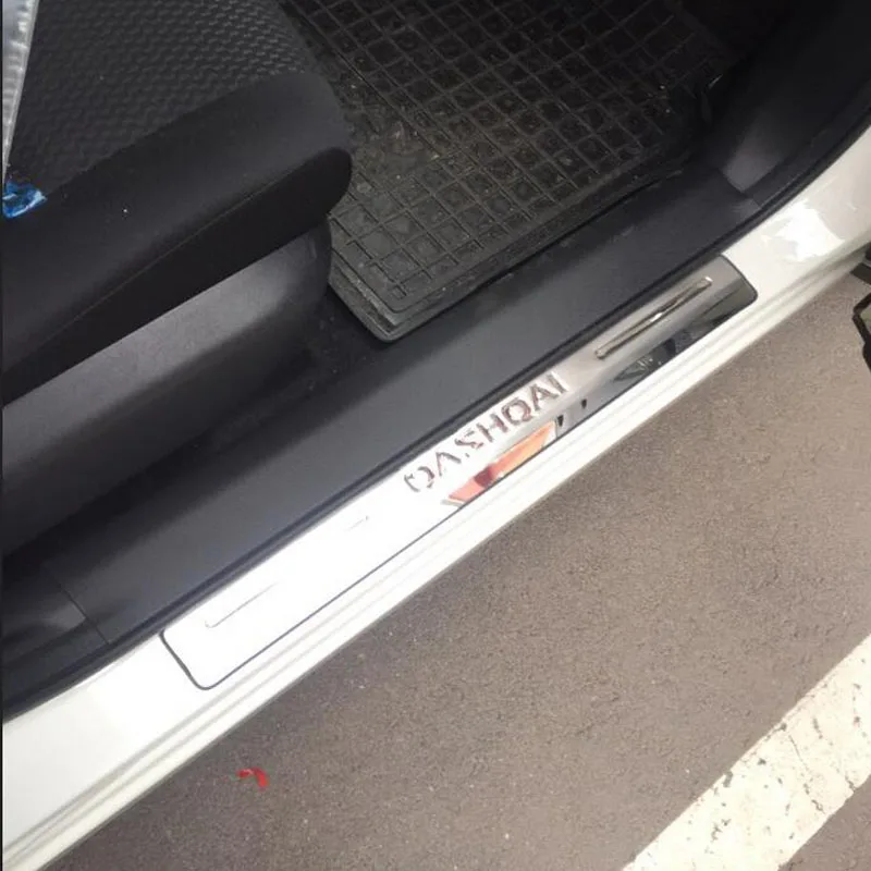 Trunk Kick Plates Tread Plate Sill For Qashqai J11 2016 2017 2018 2019 Car Styling Accessories ASDDD Stainless Steel Car Rear Guard Bumper Protector Trim Cover Stickers