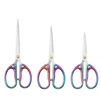 

Color Titanium Plating Stainless Steel Household Cut Paper Scissors Sewing Scissors For Needlework Tailor Fabric DIY Tool