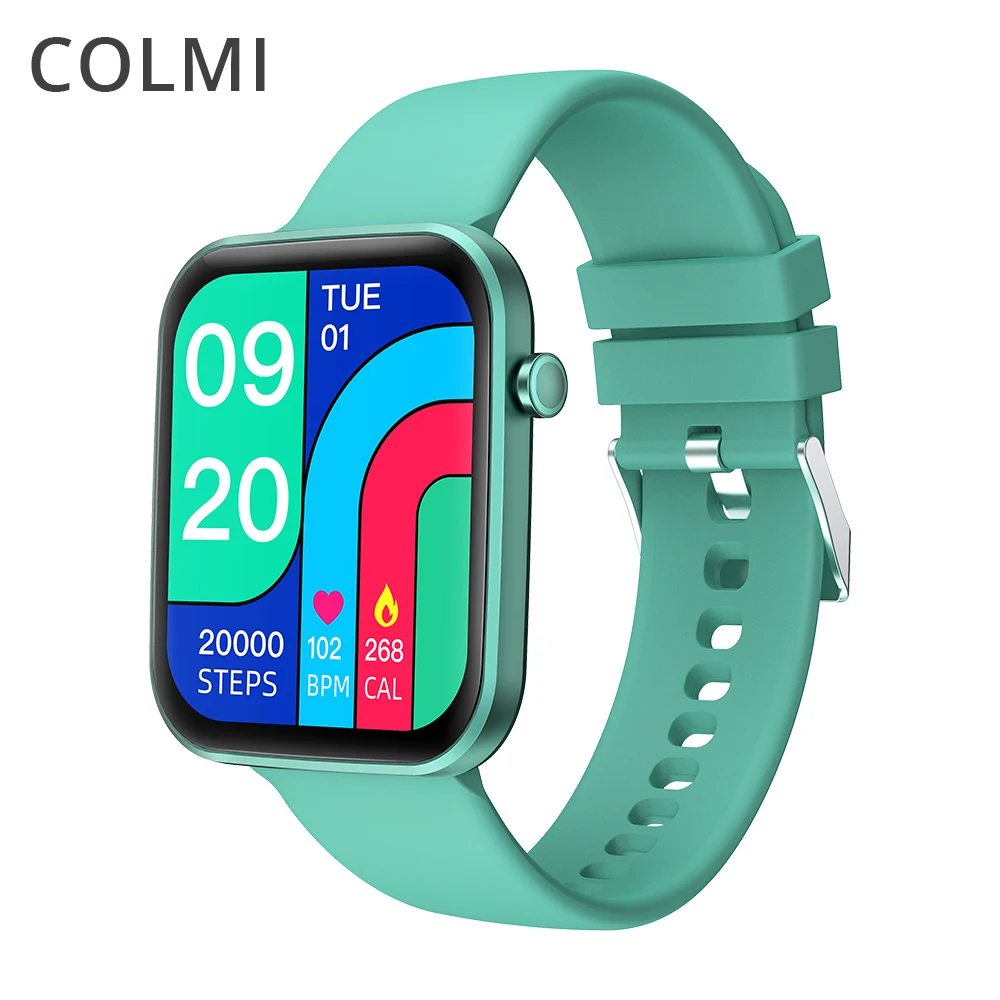 COLMI-reloj inteligente P15 para hombre, accesorio de pulsera resistente al agua IP67 con seguimiento de actividad deportiva, pantalla táctil de 1,69 pulgadas, compatible con teléfono Android y Xiaomi Redmi, 2021