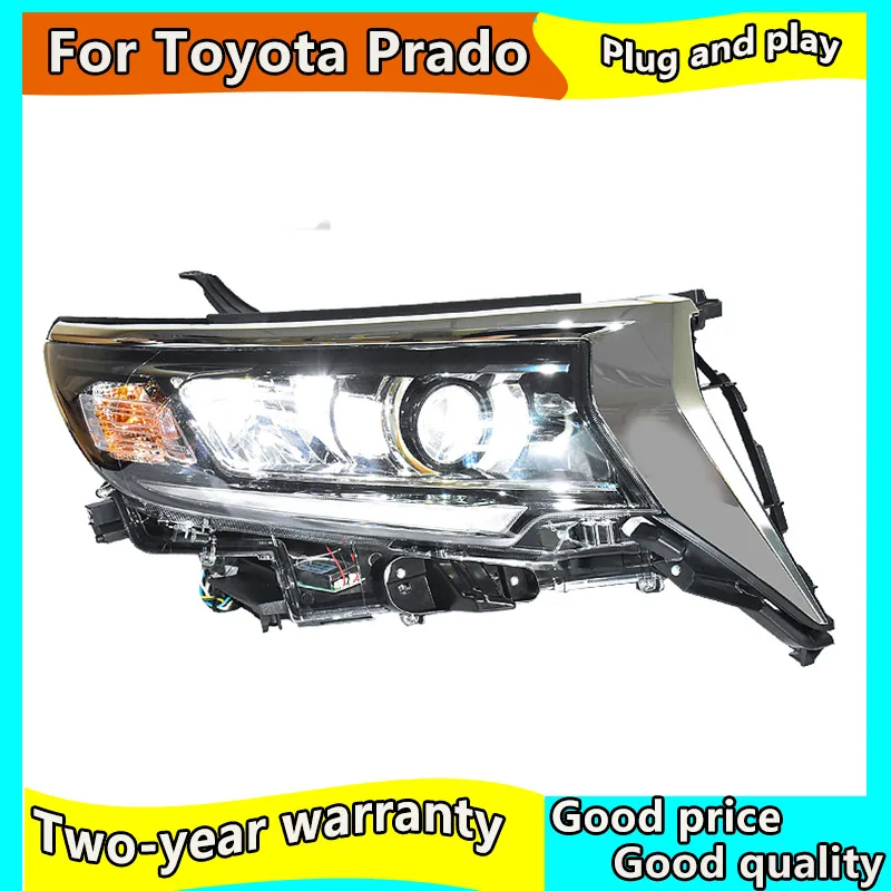 Автомобильный Стайлинг для Toyota 2018 2019 Prado все светодиодный фар Land cruiser prado монитор
