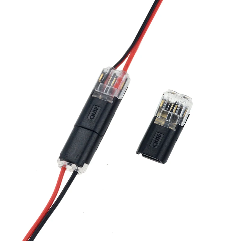 

10PCS 2Pin Pluggable Spring Scotch Lock Wire Connector for 22-20AWG Wire Quick Splice Connector Cable Crimp Terminal Blocks