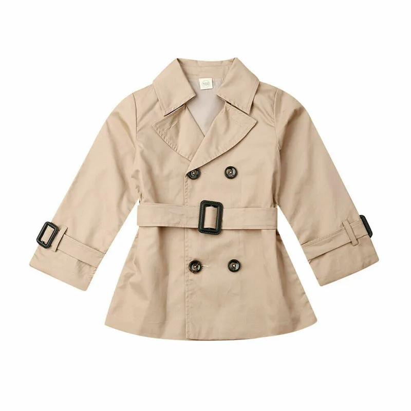 

Winter Kids Baby New Girls Double Breasted Cute Jacket Wind Coat Child Windbreaker Handsome Outwear Warm Long Sleeve Coats