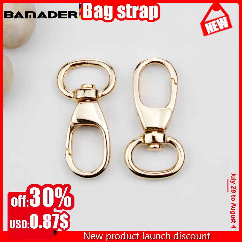 

BAMADER Hardware Accessories Metal Bag Hooks Buckle Swivel Trigger Buckles Detachable Key Ring Key Hooks Gold DIY Craft Buckles