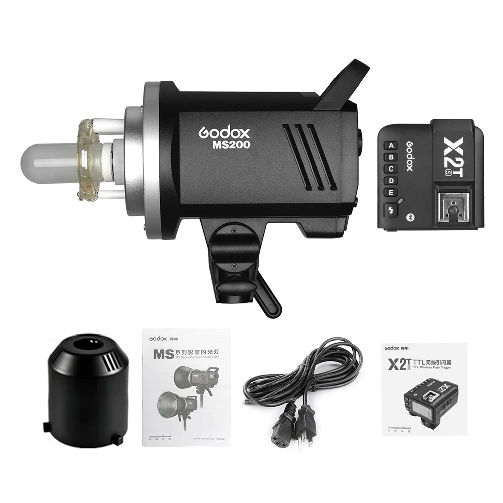 Godox MS200 200Ws студийная вспышка стробоскоп свет X2T-S ttl Беспроводная вспышка триггер GN53 5600K 2,4G Беспроводная X система для камеры sony