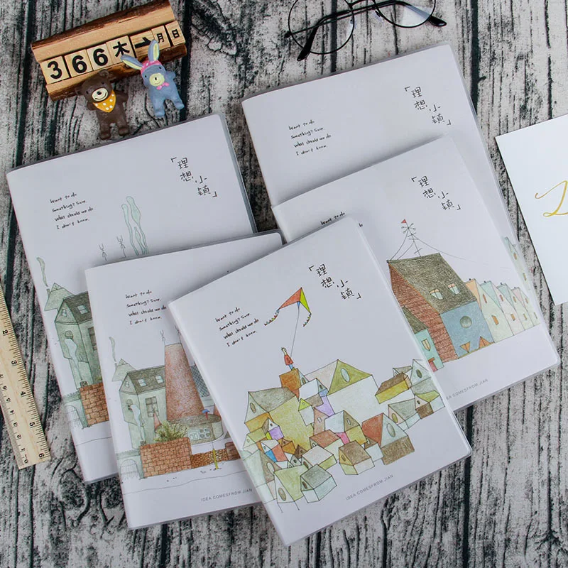 Простой язык riso xiao zhen пластиковый чехол для записной книжки A5B5 стандартные внутренние страницы с горизонтальными линиями блокнот креативный мультфильм