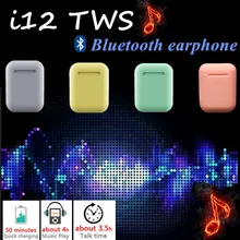 I12 Tws беспроводные Bluetooth наушники мини стерео бас элегантная матовая бизнес гарнитура с зарядным устройством для iPhone xiaomi huawei