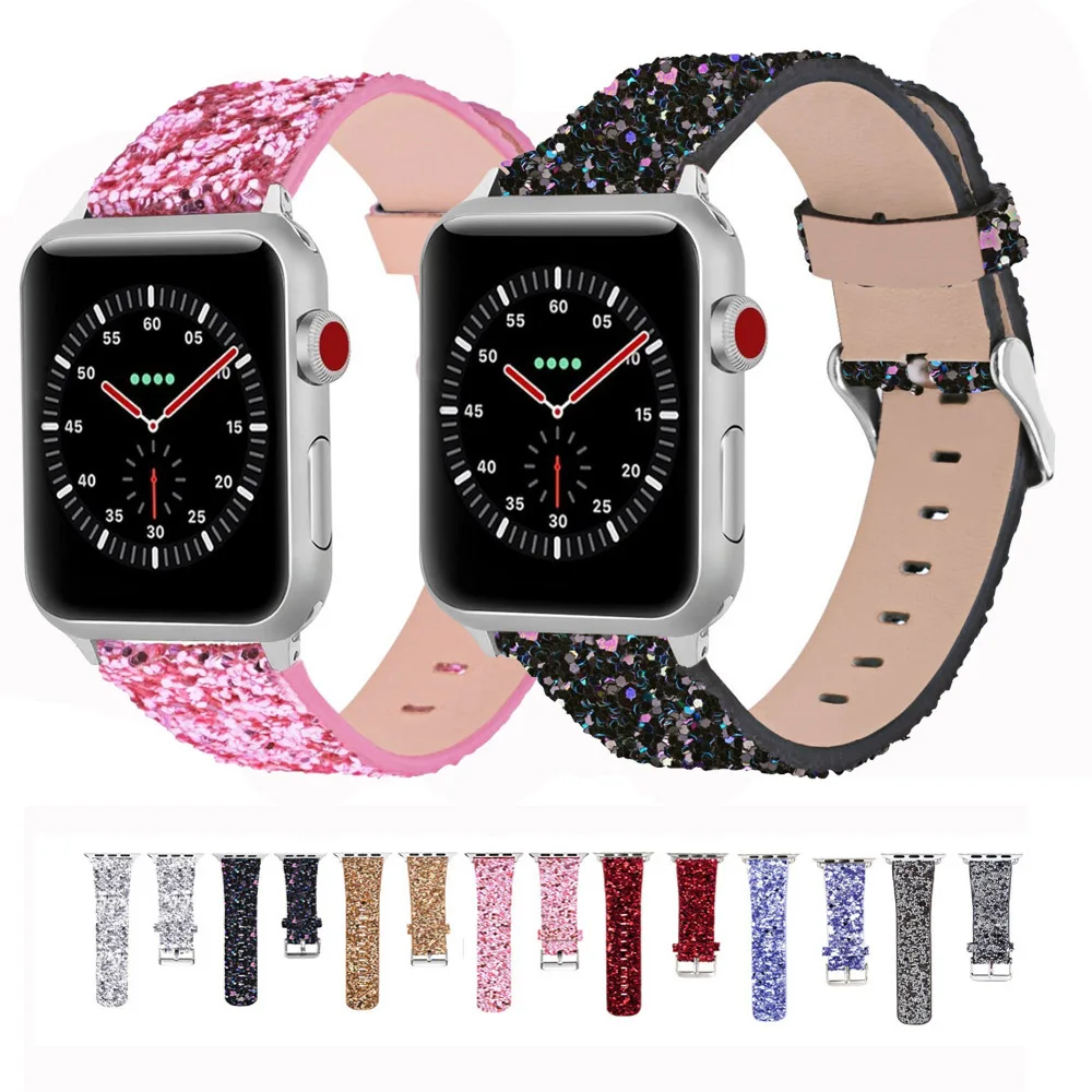 Шикарный кожаный ремешок для apple Watch 42 мм 38 мм apple watch 3 2 1 Ремешок Браслет из искусственной кожи наручный ремень металлическая пряжка