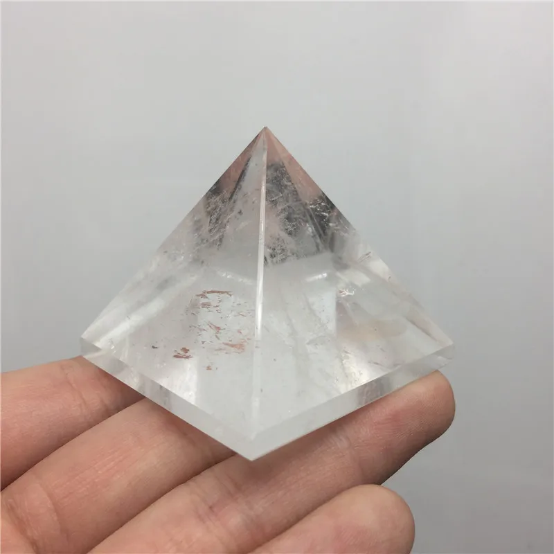 Natural Transparent Quartz Crystal Pyramid Clear Reiki Healing Natural white crystal Pyramid raw stone polishing BB03
