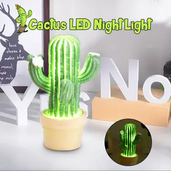 

LED Cactus Night Light Energy Saving Table Lamp Living Room Party Bathroom Home Decor Baby Children Kids Novelty Christmas Gift