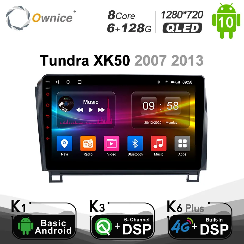 6G + 128G Ownice Android 10 0 8 Core автомобильный DVD GPS для Toyota Tundra 2007 - 2013 Sequoia 2008-2018 радио 4G DSP