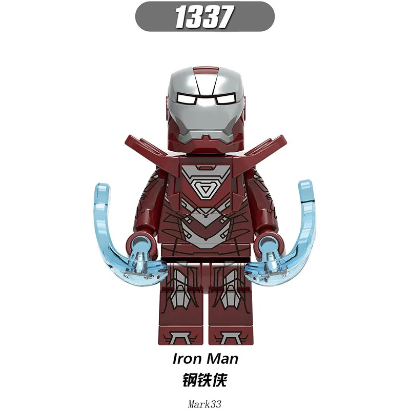 50 шт. Супер Герои Железный человек Mark 17 Mark 33 Mark 43 Марк 45 фигурки, строительные блоки для детей, игрушки X0267 - Цвет: XH1337 50pcs