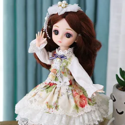 BJD – poupée articulée à 1/6 balles, ensemble complet avec de beaux vêtements, perruque en vinyle souple, corps féminin, cadeau pour filles 