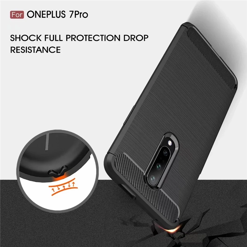 Чехол для Oneplus 7 pro 6T из углеродного волокна Мягкий ТПУ тяжелый противоударный чехол Полный Защитный чехол для Oneplus 6 5T 5 3T 3 Case Conque