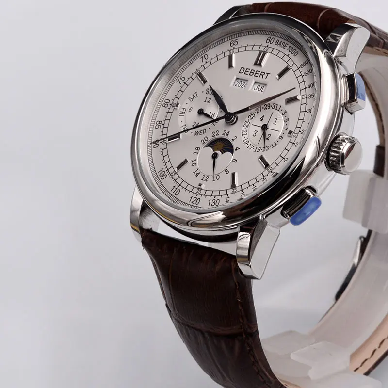 Relogio prova de agua автоматические механические часы мужские механические montre homme 316L нержавеющая сталь Луна Phase6015