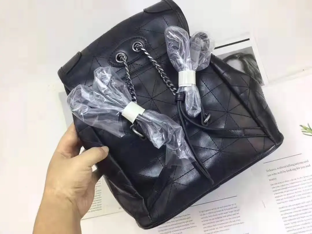 Backpack2020 два плеча рюкзак Кольцо Цепь пачка Рот Мягкий мешок женщины