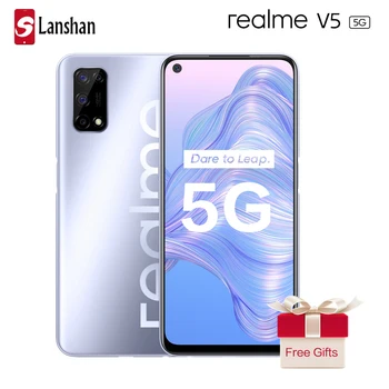 

Original 5G realme V5 Mediatek 720 90Hz Screen Refresh Rate Celular 5000mAh30W Smartphone 48MP Quad Camera Android10.0 Telephone