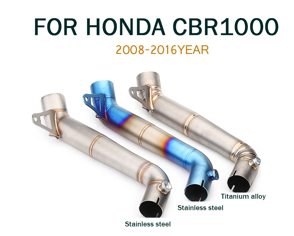 CBR1000RR Motorcycle Exhaust Pipe Muffler Escape Moto Stainless steel Middle Link For Honda cbr1000rr 2008 - 2016 Slip-on | Автомобили и