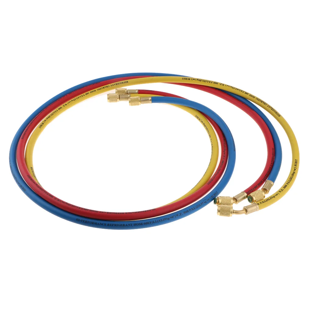 Сверхмощный латунный шланг соединения 1/4 ''SAE 60'' A/C зарядки шланги трубы для хладагентов R134a R12
