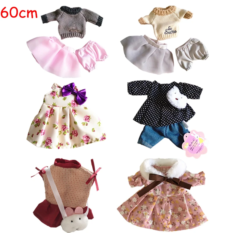 Ropa 60cm para juguetes de peluche de gato, oso, vestido, falda, muñeca con jersey, accesorios para bjd 1/3|doll clothes|for for dolls - AliExpress