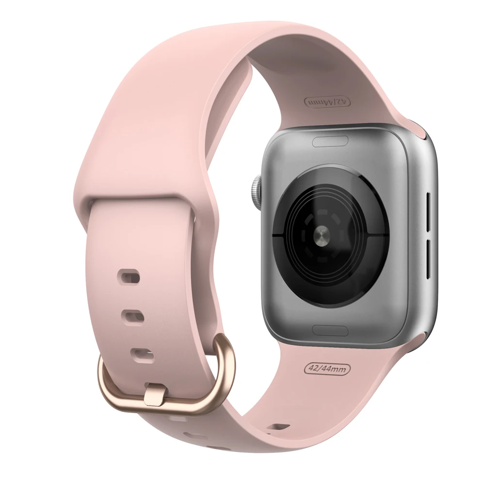Спортивный ремешок для Apple watch ремешок 44 мм 40 мм iWatch ремешок 38 мм 42 мм жидкий силиконовый ремешок для часов Браслет Apple watch series 5 4 3 2 1