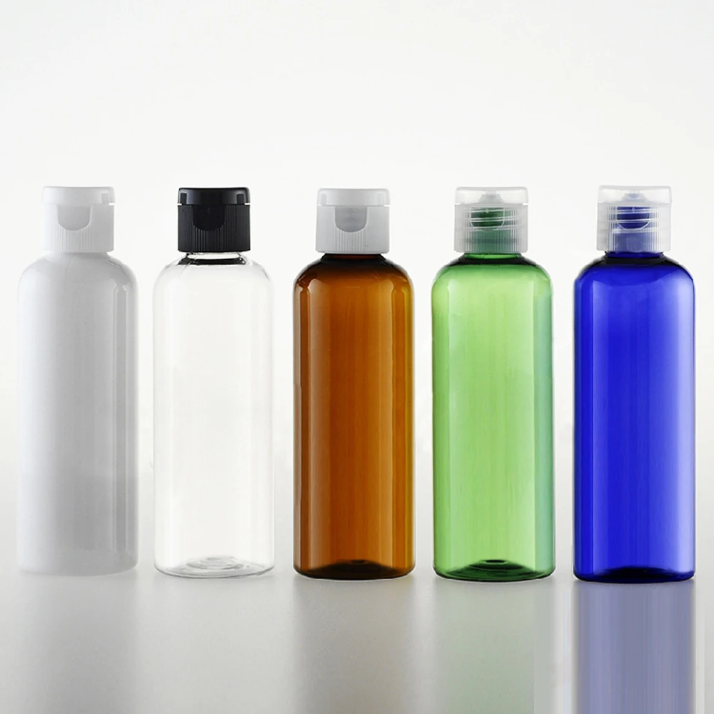 

40pcs 100ml round flip top Plastic containers bottles,lotion travel cosmetic bottles 100cc hotel lotion vial with screw cap