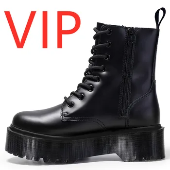 

Jadon 8-Eye Doc Boots Women High Platform Ankle Shoes Chunky Woman Leather Motorcycle Ladies Fashion Women Boots Martins 2020