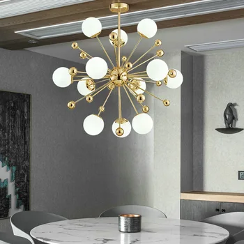 

modern hanging lamp glass ball restaurant living room luminaire