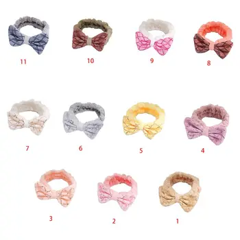 

1 Pcs Velvet Bow Cross Ladies Hair Bands Wash Makeup Shower Special Headband Elastic Soft Turban Simple Hair Accessories