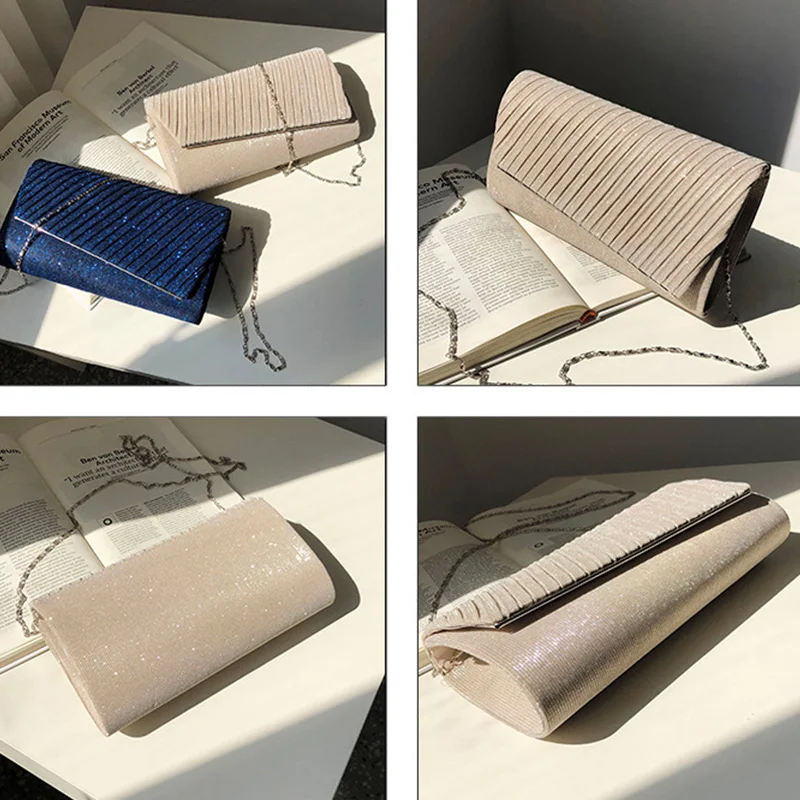 New Stripe Hand Small Square Bag Korean Version Of the Chain Sling Shoulder Bag Tide Evening Bag