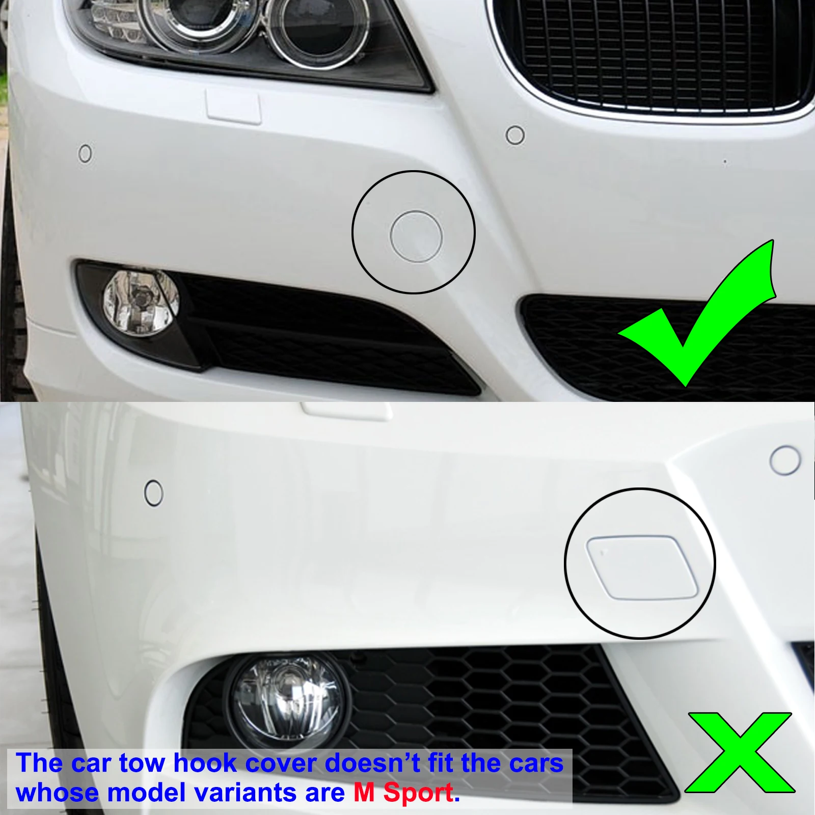 Front Bumper Towing Eye Cover Bmw 3 E90 E91 2005-2008 4/5Dr Saloon & Touring New