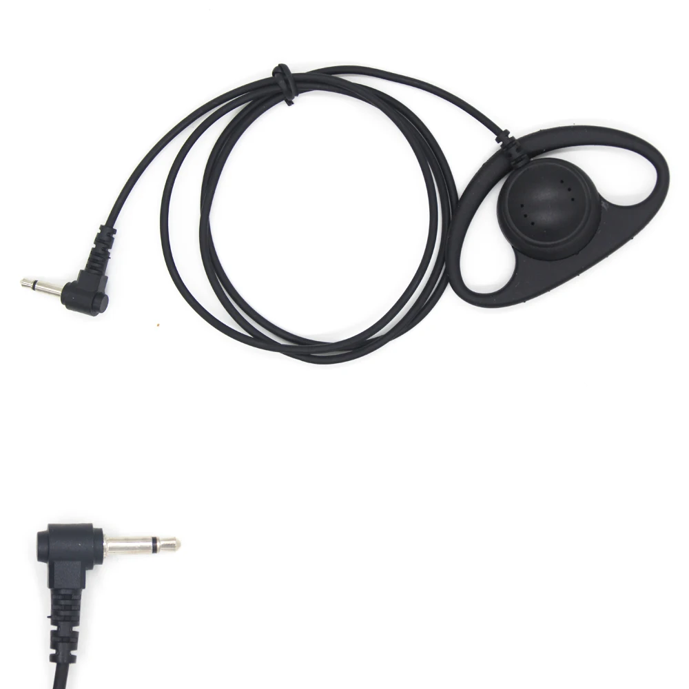 Hot New Comfortable Pin 3.5mm D Shape Listen Only Soft Rubber Earpiece Headset For Motorola Radio Anti Noise earphone