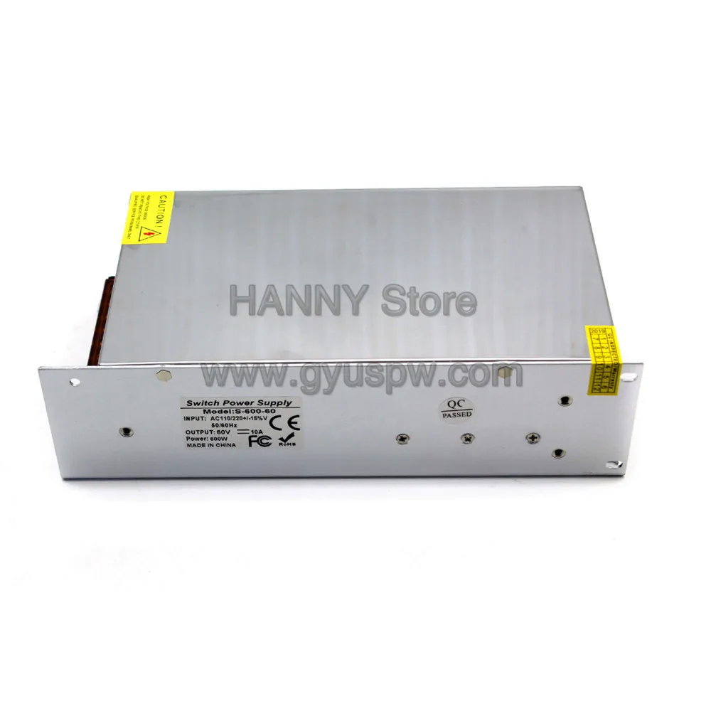 Источник питания постоянного тока 60 в 10 а 600 Вт Трансформатор 110 В 220 В AC DC60V SMPS для насоса шагового двигателя машинного оборудования