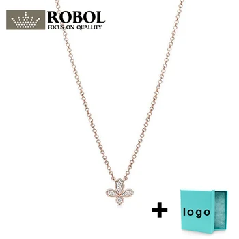 

05 xl tfb tfff original 925 sterling silver series rose gold necklace suitable for ladies party wholesale free shipping