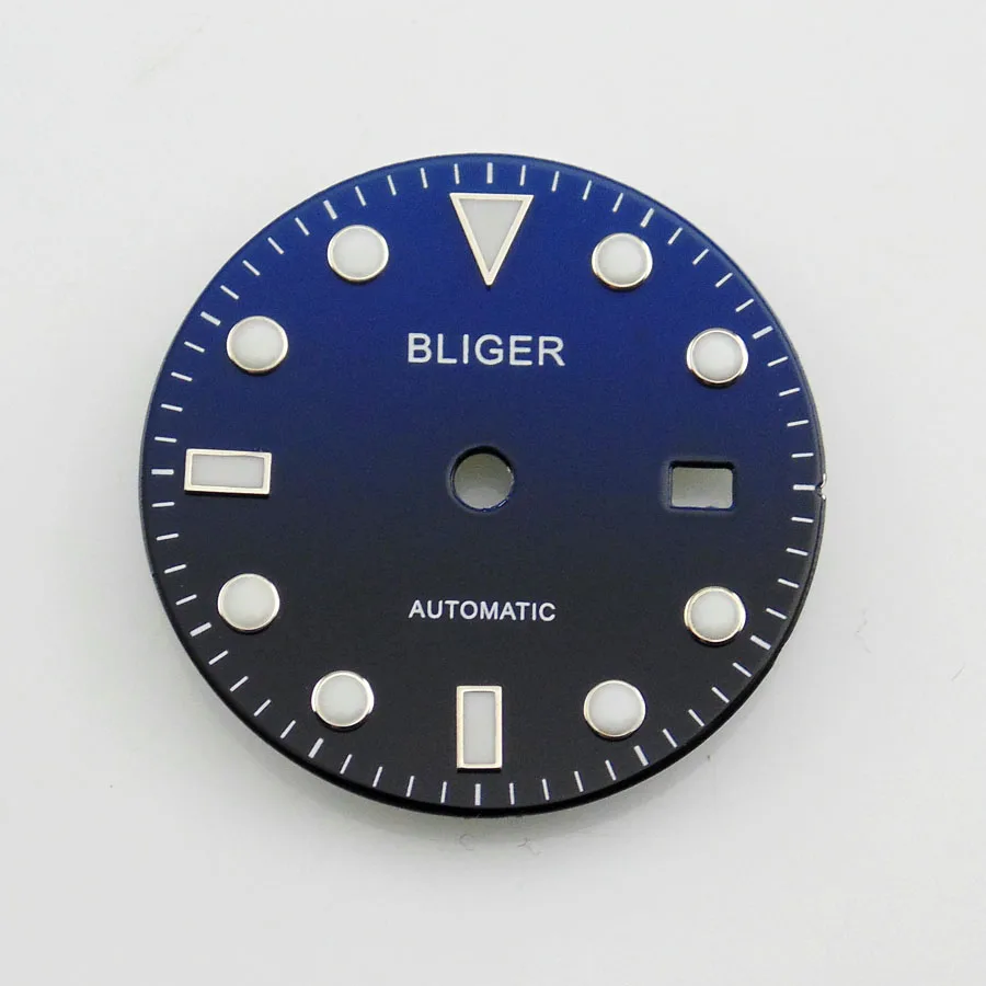 B-Bliger logo 28,5 мм Циферблат подходит DG2813/3804, MIYOTA 82 серия Движение 43 мм корпус часов лицо - Цвет: B-Bliger logo