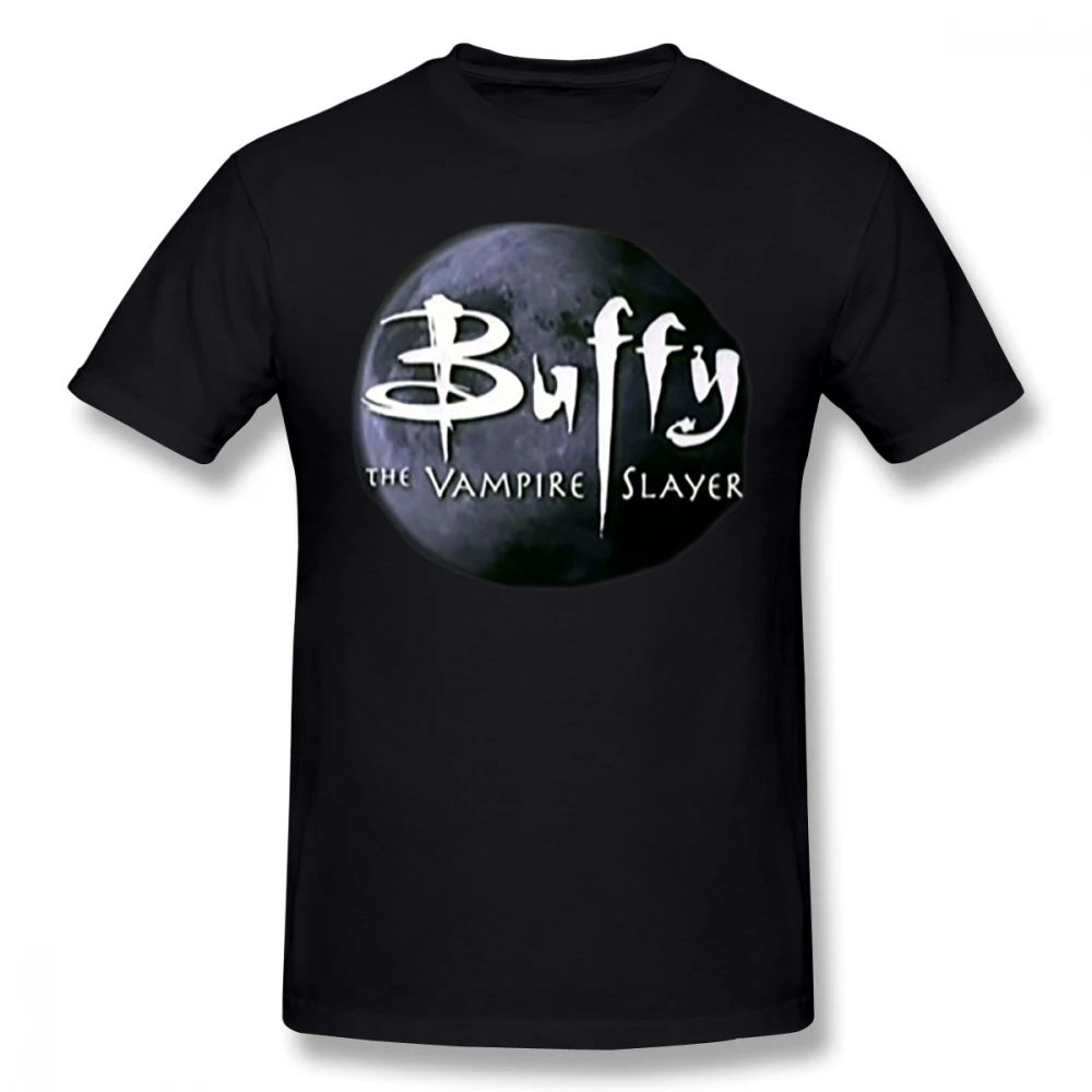 

one yona Buffy T Shirt Letter Print Buffy T-Shirt Men Summer Tee Shirt Plus size Cotton Awesome Short-Sleeve Printed Tshirt