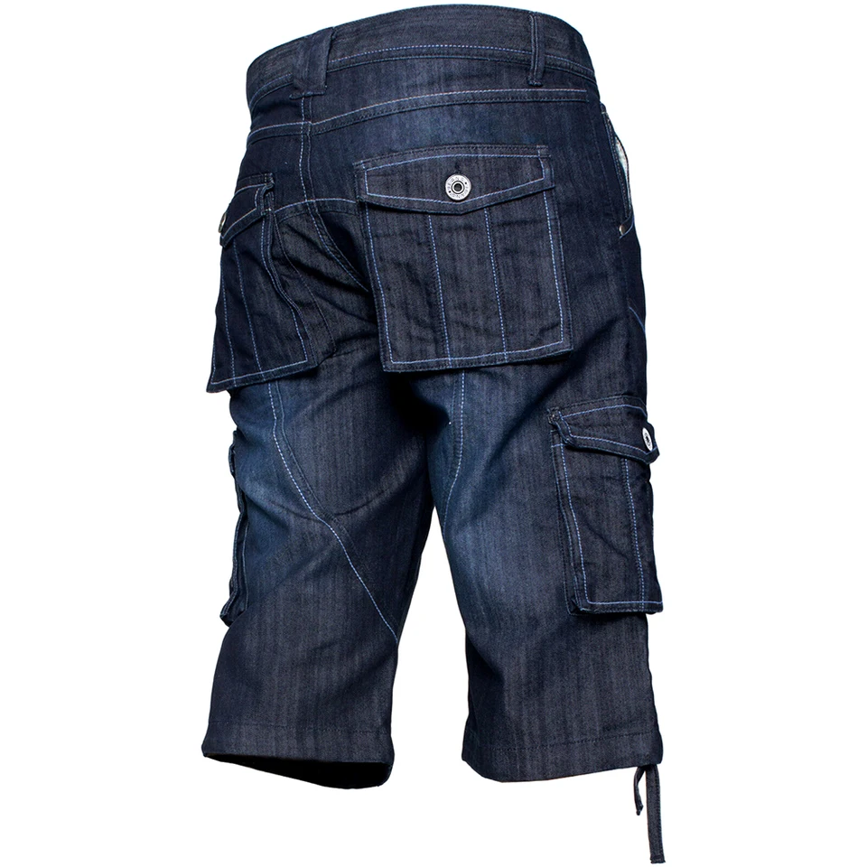 denim combat shorts mens