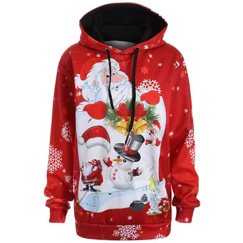 

Coat womens sweatshirt худи hoodies толстовки sports Leisure Christmas Santa Claus Snowman Hoodies Tops Sweatershirt Pullover h4
