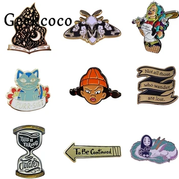 

20pcs/lot J1449 Geekcoco Horror Clown Pins Badges Brooch Cartoon No Face Man lapel Pin For Clothes Backpack Accessory Jewelry
