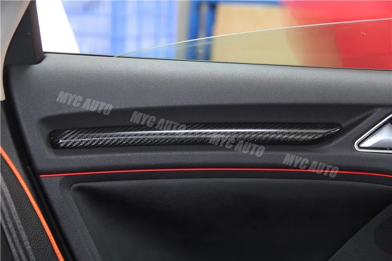 Для Audi A3 S3 RS3 карбоновая Автомобильная интерьерная молдинги консоль Дверная панель полоски накладка 7 шт