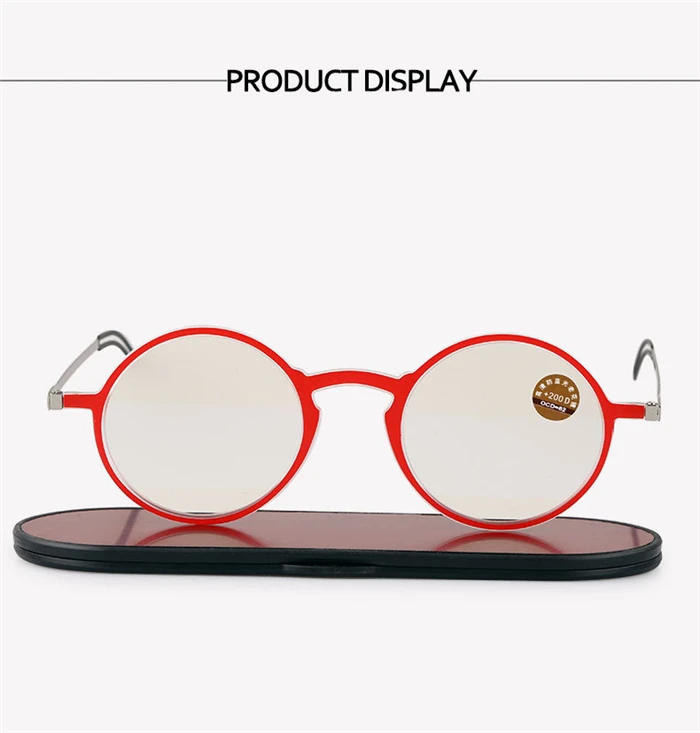 Ultra-thin Round Reading Glasses Unisex Paper Type Anti-blue Light Reader Spectacle+1.0+1.5+2.0+2.5+3.0+3.5