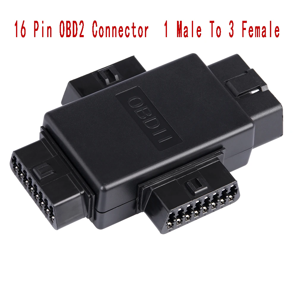 16 Pin OBD2 автомобильный разъем штекер 1 на 3 гнездо ELM327 многофункциональные
