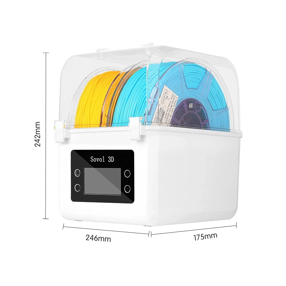 Sovol SH01 3D Printer Upgraded Filament Dryer Box Heating Drying Filaments Storage Box House Keeping PLA TPU All Filament Dry sato printhead