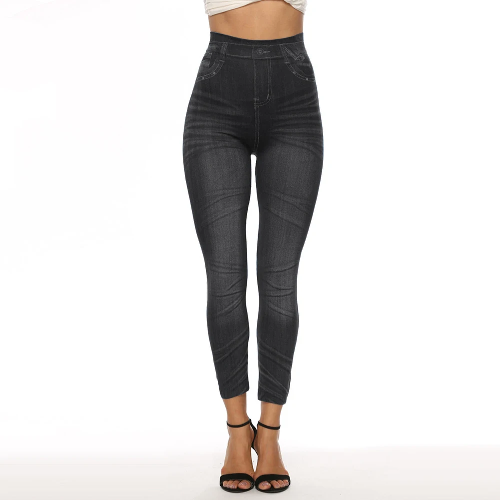 Модные джинсовые брюки женские джинсы черные брюки с высокой талией сексуальные эластичные облегающие джинсы леггинсы обтягивающие брюки колготки