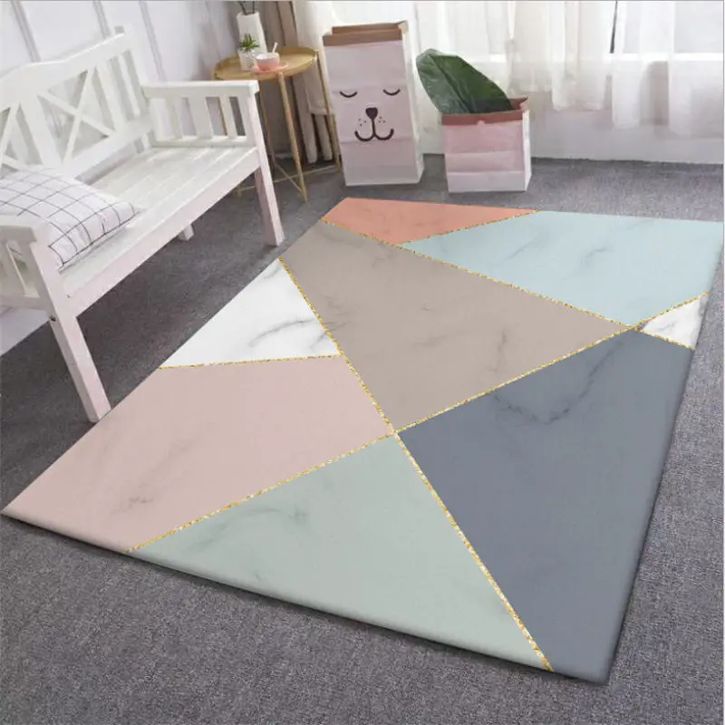 Ковры для гостиной скандинавский цветной мраморный геометрический узор ковер