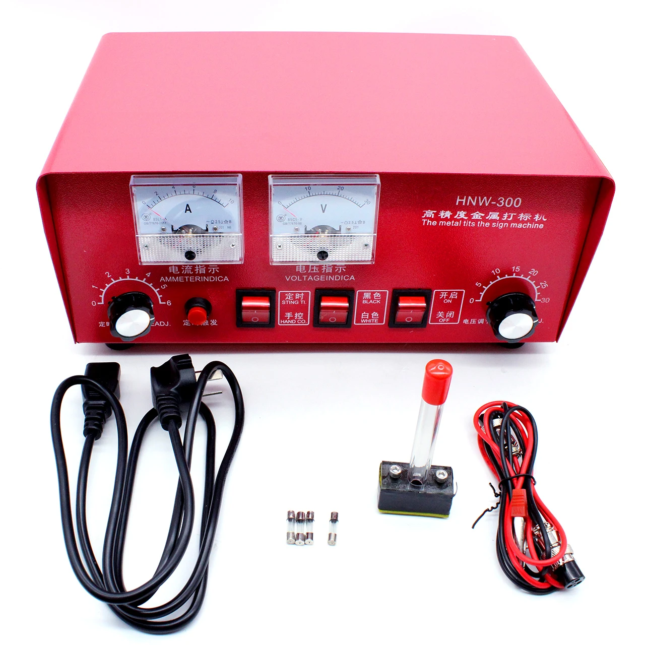 HNW 300 Electrochemical Etching Machine Marking Pattern On Metal Steel