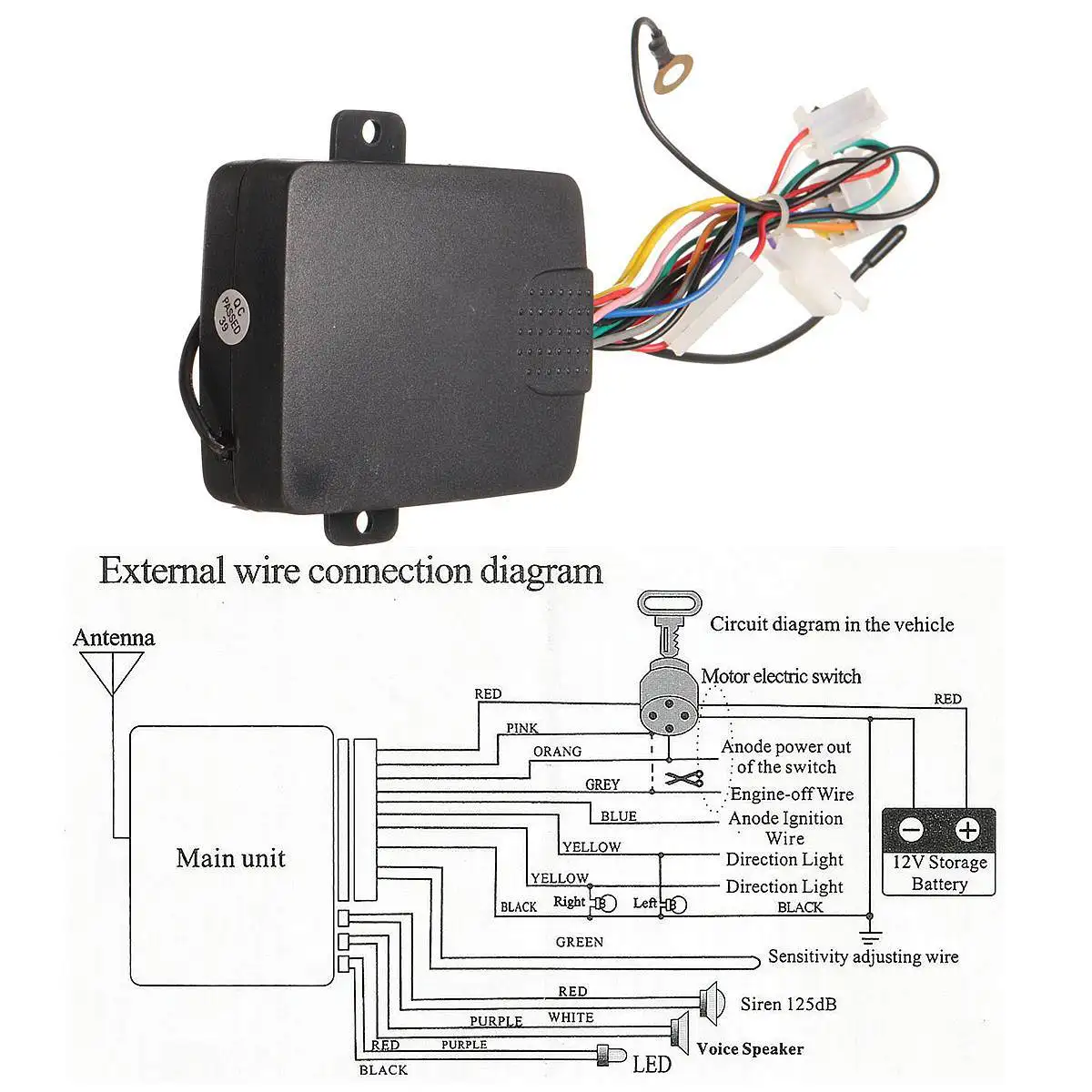 12v 125db мотоцикл противоугонные устройства для мотоциклов Мотоцикл Велосипед охранной сигнализации Системы с пультом дистанционного управления Управление для мотоцикл