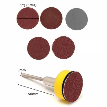 

100pcs Sander Hook Loop Abrasive Sanding Discs Backer Plate Pad Shank Alumina