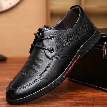 

Male Genuine Leather Classic Shoes Flats Oxfords For Wedding Office Business Designer Formal Men Cow leather Dress Shoes A53-21