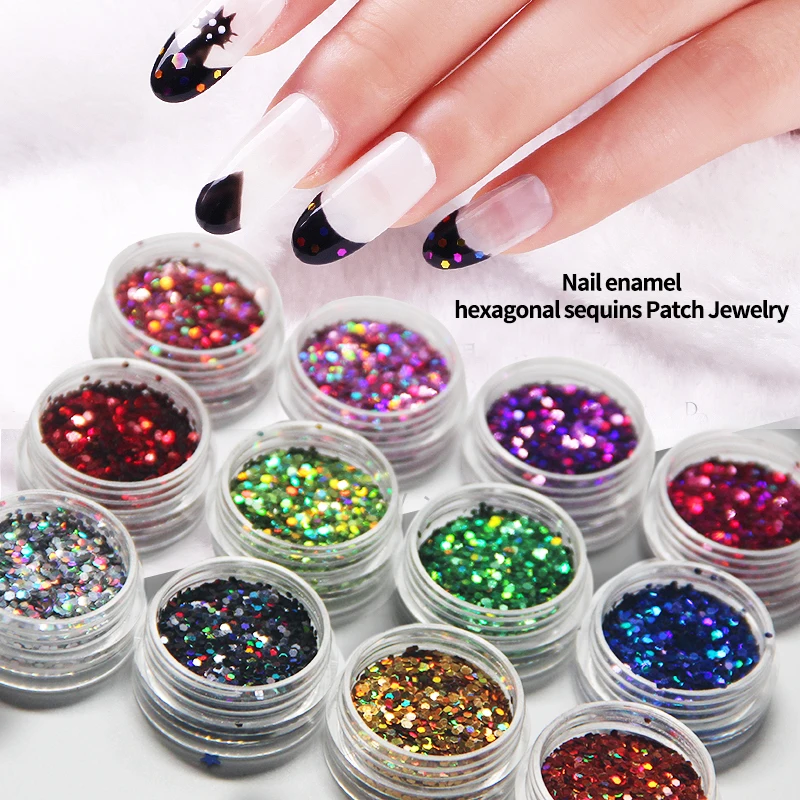 

CATUNESS Shiny Dust Diy Charm Glitter Onion Manicure Decoration Monja Nail Art 3D Hybrid Sequins Uv Gel Polish